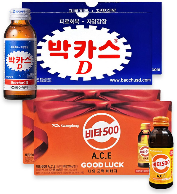 비타500 20병+박카스D 20병 세트, 1세트, 100ml