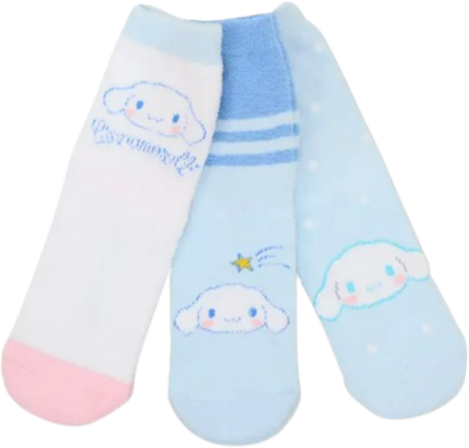 산리오 캐릭터즈 시나모롤 주니어 수면양말 3족세트