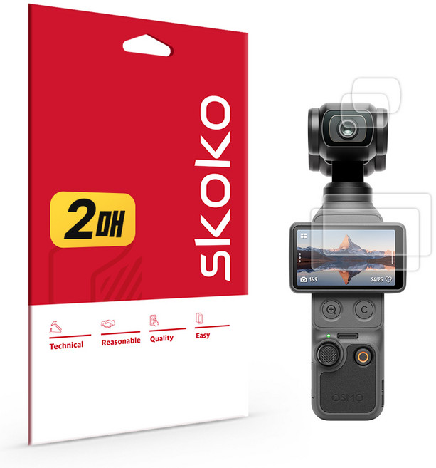 DJI 오즈모 포켓4 올레포빅 액정+렌즈 보호필름 2종 2세트, 단품, 단품