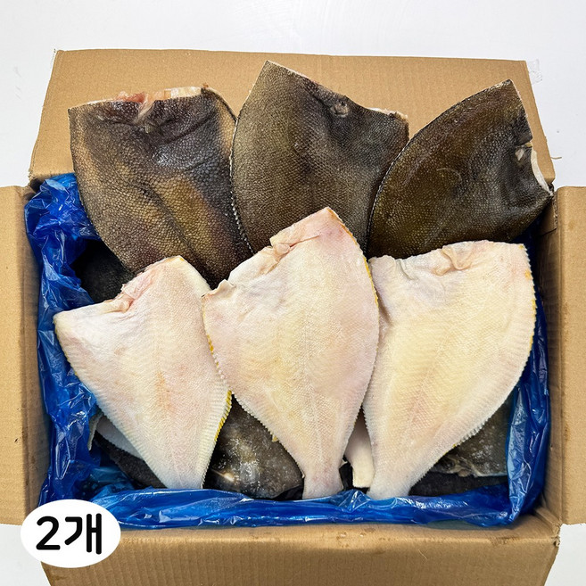 해물총각 두뚬하고 깔끔하게 손질된 가자미(150-200), 2개, 4.5kg