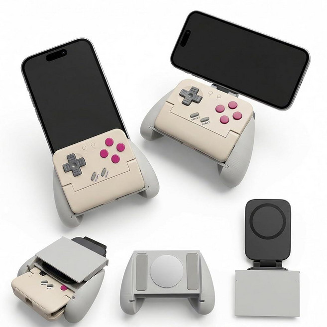 Uonekamo Controller Grip for GameSir Pocket Taco 3D Printed Magnetic Stand Ergonomic Gaming Hand, Uonekamo Controller Grip for G