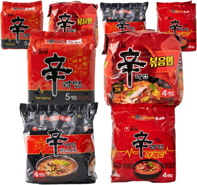 신라면 세트 신라면10 + 신라면볶음면8 + 신라면블랙8 + 신라면더레드8