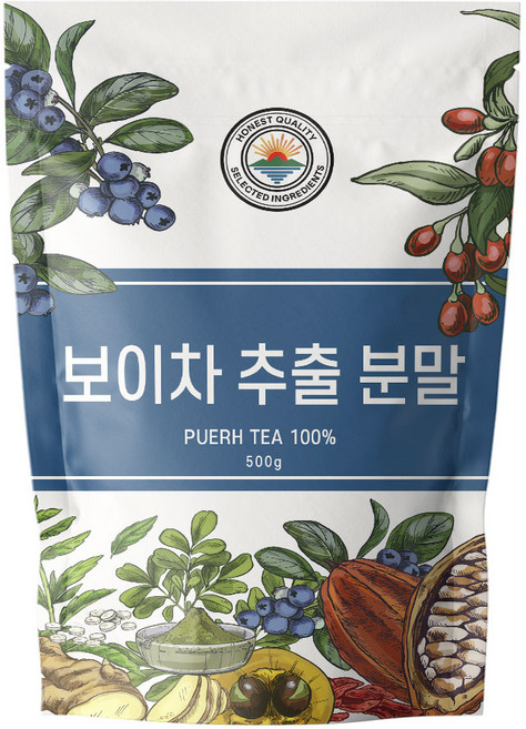 해나식품 보이차추출물 분말 가루, 500g, 1개입, 1개