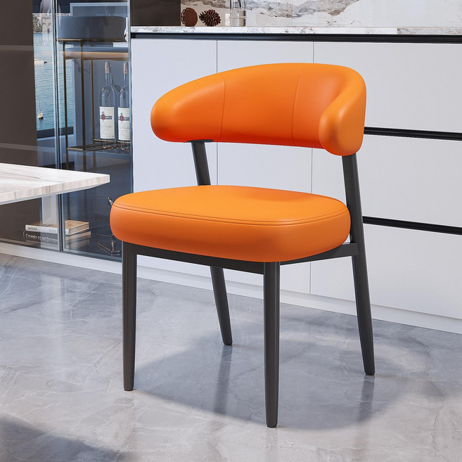 스타일리빙 럭셔리 게이밍의자 게임 컴퓨터 의자 사무용 리클라이너 학생의자 서재 발받침 목받침, 1개, 오렌지