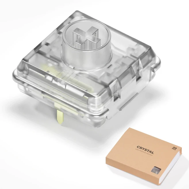 Haute42 Kailh Hitbox 컨트롤러용 맞춤형 로우 프로파일 크리스탈 스위치 기계식 키보드용 윈드 엔진, 01 20pcs Crystal Switch
