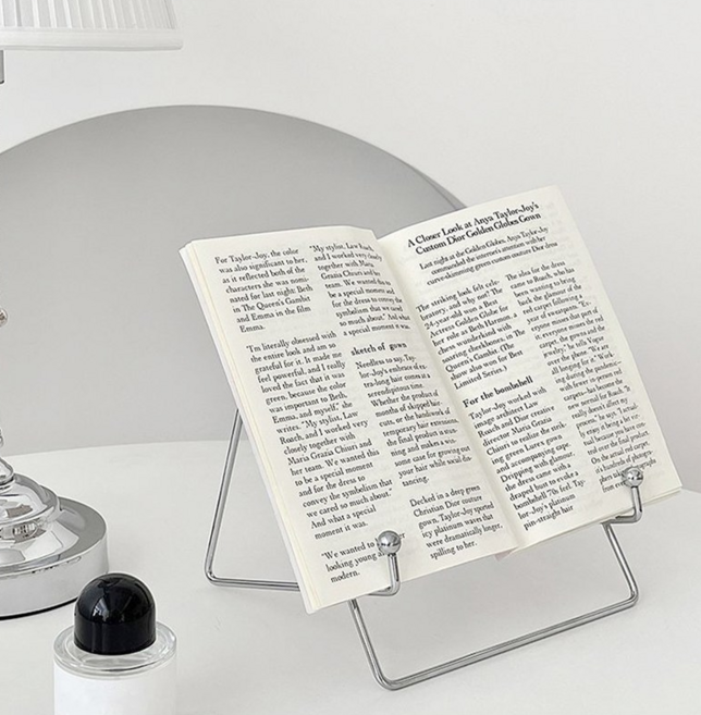 픽커스 메탈 다용도 북 스탠드 독서대, 실버