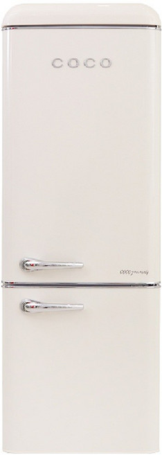 COCO 코코 레트로 냉장고 205L CET20CM CET20GN1인가구 소형 미니 인테리어냉장고 2도어 인테리어 오피스텔 원룸, CET20CM ( 아이보리 )