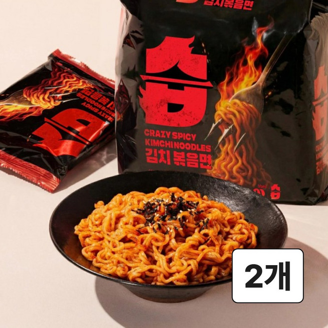 화끈하게 매운 습 라면 실비김치 김치볶음면, 8개