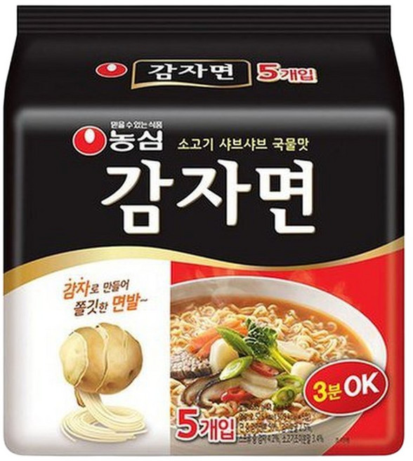 봉지라면 농심 감자면 117g 10개