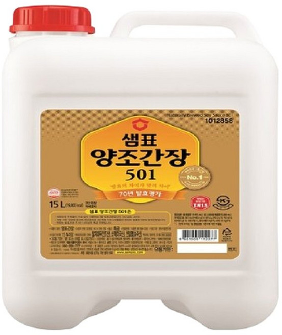 샘표 양조간장 501 15L /간장/요리용간장/조리용간장/양조간장/업소양조간장/식당양조간장/말통양조간장, 1개