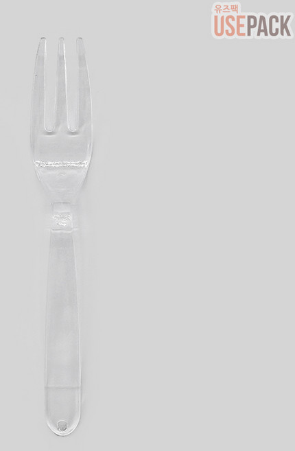 일회용 샐러드 포크 12cm 개별포장 투명 100개 미니포크, 1개