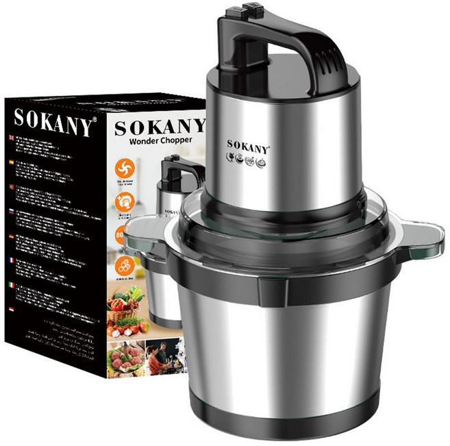 SOKANY 4L大容量電動絞肉機 800W不鏽鋼料理機, SK-7028