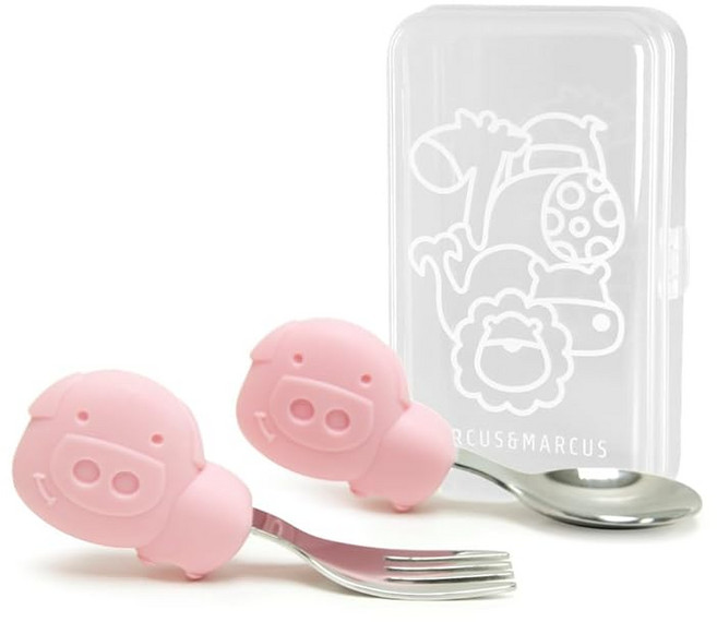 팜글라스프 스푼 포크 돼지 케이스 포함