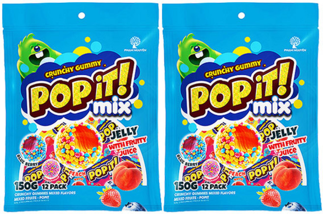 PHAM NGUYEN 팝잇 믹스 젤리 12개입, 150g, 2개