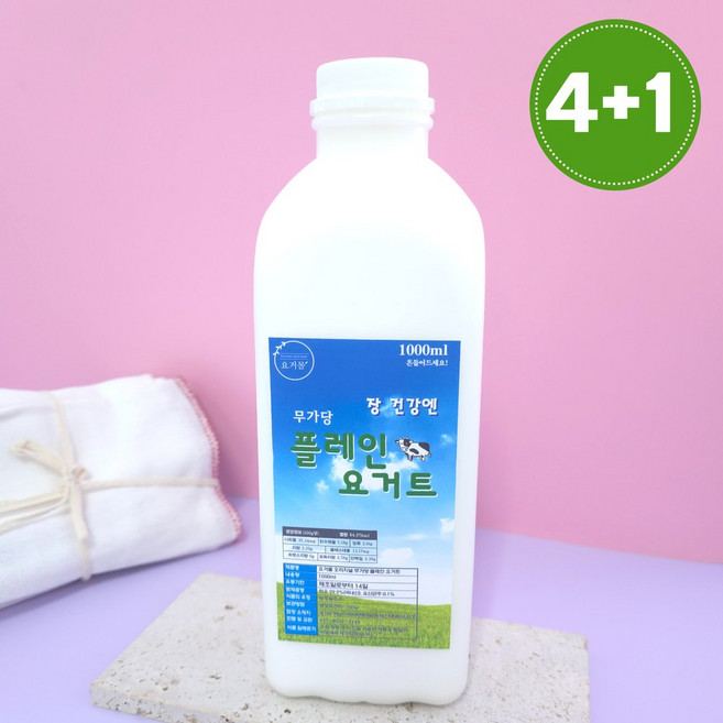 요거몰 장 건강엔 무가당 수제 플레인 요거트(PT), 1개, 1L