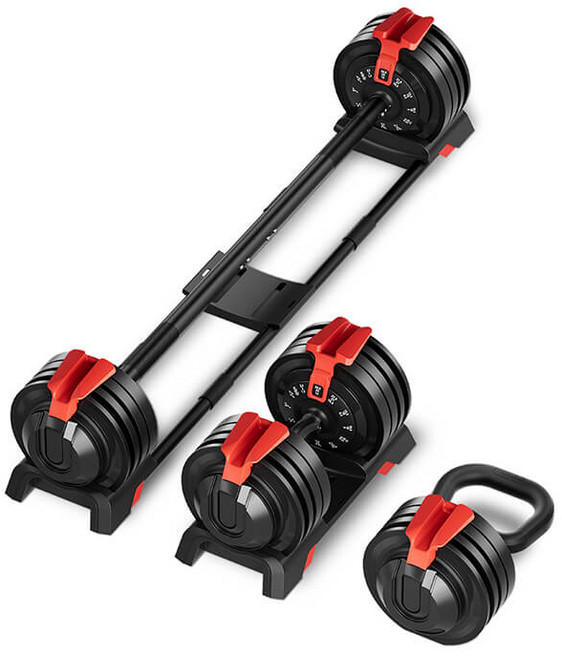 티에스 멀티 덤벨 무게조절 다이얼 케틀벨 바벨, 1개, 28kg