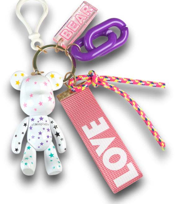 라라민즈 곰돌이 키링 큰 열쇠고리 러브 여자 가방