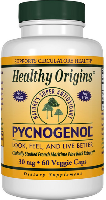 Healthy Origins 松樹皮萃取素食膠囊 30mg, 60顆, 1罐