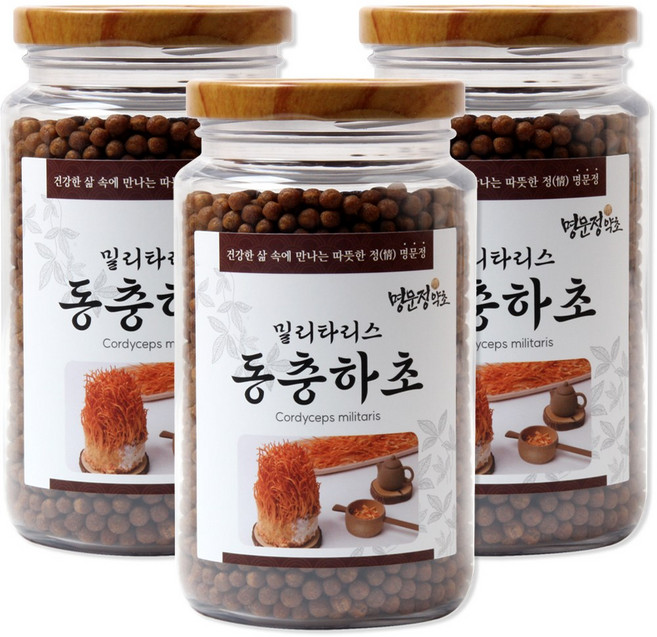 명문정약초 밀리타리스 동충하초환 국산, 3개, 300g