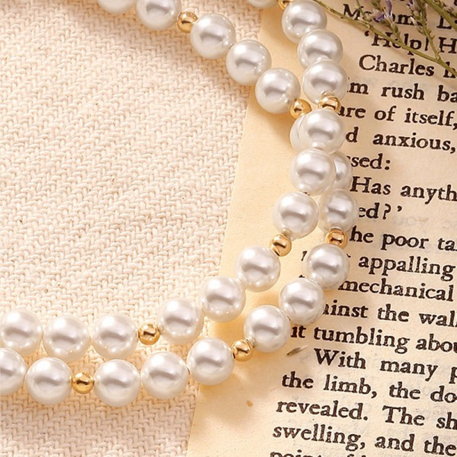 [골드팡] 14k 골든볼 스왈 진주 비드목걸이 (당일도착) 여성 6월 탄생석 데일리 심플 모던 포인트 주얼리 여자친구 기념일 생일 선물 추천