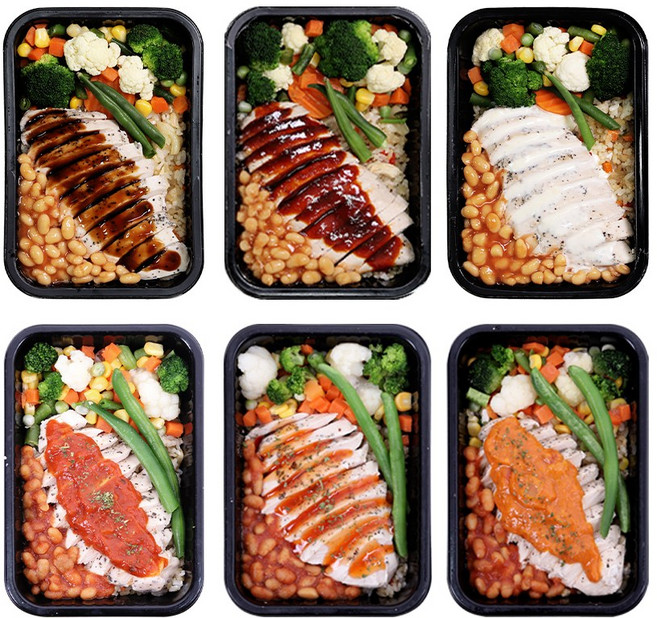 [블랙컨슈머] 다이어트 양념 왕창 도시락 6종 간편 냉동 배달 직장인 아침 점심 저염 저당 저지방 운동 식단도시락, 400g, 6개