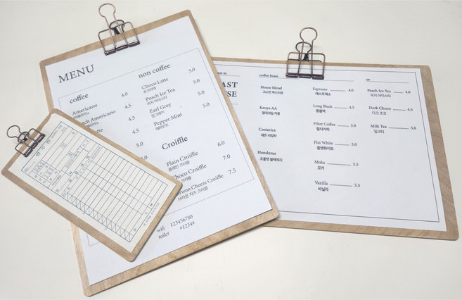 [당일발송] 샤인아트 자작나무 간이 클립보드(두께 4T), 1개