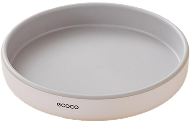 【ECOCO】意可可旋轉收納盒 水果盤 客廳 家用 茶几 網紅 現代 簡約 個性 北歐風格 瀝水 家庭 果籃盆, E2021小號灰色25cm, 1個
