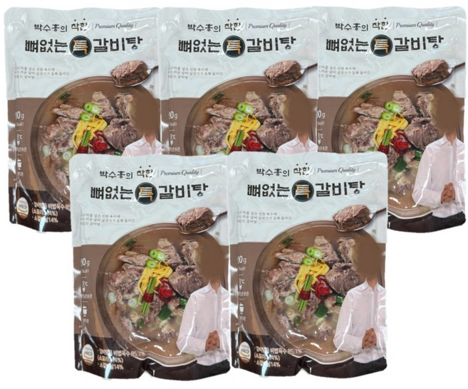 박수홍의 착한 뼈없는 갈비탕 900g 신상품, 5개