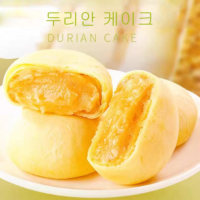 만쥬 두리안케이크 중국식 화과자 간식, 2개, 300g