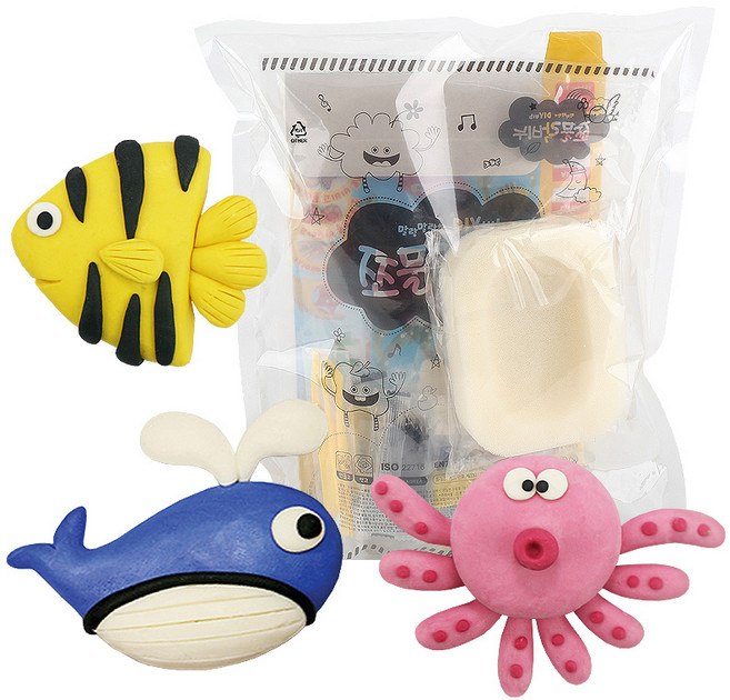 쪼물락 비누 클레이 바다 친구 비누 만들기 세트, 1인용, 1개