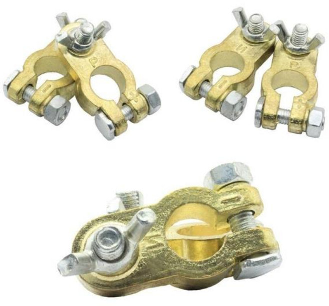 2Pcs 휴대용 자동차 배터리 터미널 자동 케이블 와이어 연결 클램프 터미널