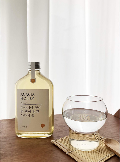 [정골농장 100% 천연꿀] 아카시아 꽃이 한 병에 담긴 아카시꿀, (기본)화이트/오렌지 벌집종이 포장, 2개, 350ml