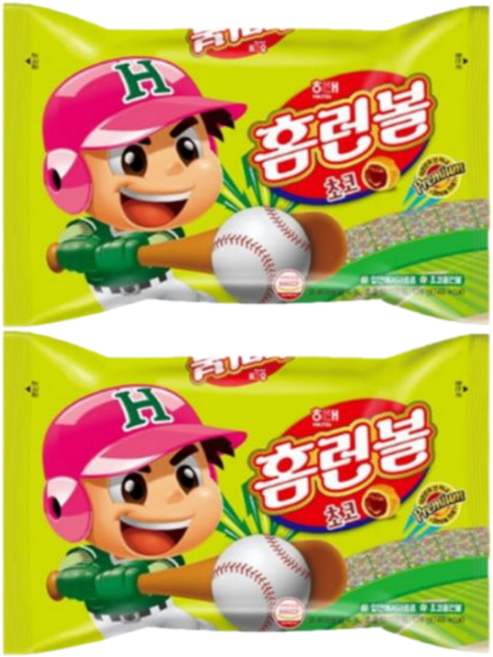 해태제과 홈런볼 초코, 128g, 2개