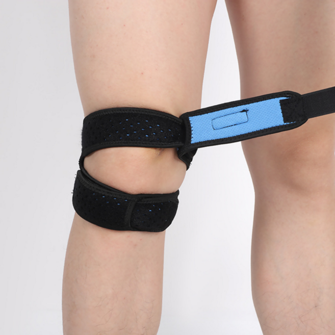 지코멧 무릎보호대 더블스트랩 슬개골 보호대, 블랙, 1개