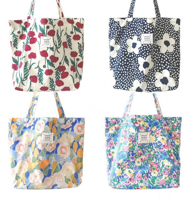 오릴리 로맨틱 플라워 꽃무늬 패브릭 에코백 6종 2탄