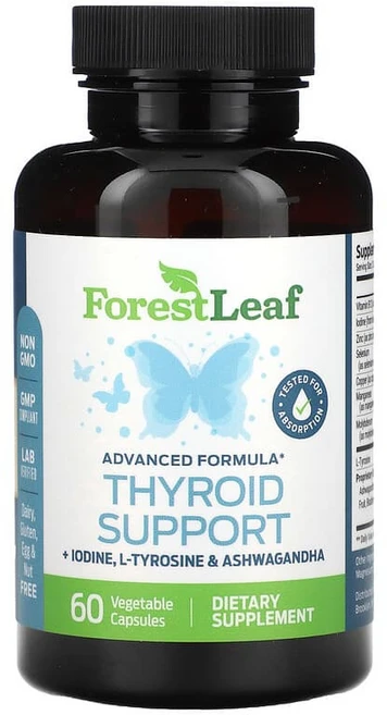 Forest Leaf Thyroid Support 60 Vegetable Capsules, 60정, 1개 - 쿠팡