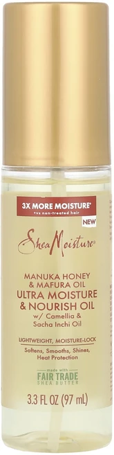 SheaMoisture 마누카 꿀 & 마푸라 오일 울트라 모이스처 & 너리시 오일 97ml(3.3fl oz), SheaMoisture마누카꿀마푸라오일울트라모이스처너리, 1개, 97ml - 쿠팡