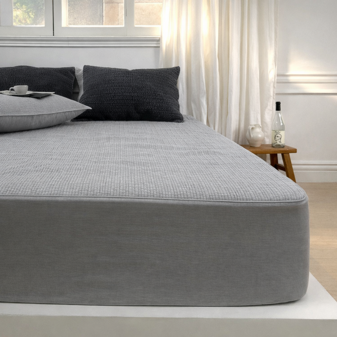 라온이브 60수 오가닉 순면 올인원 누빔 매트리스 침대 커버 침구시트 침대패드