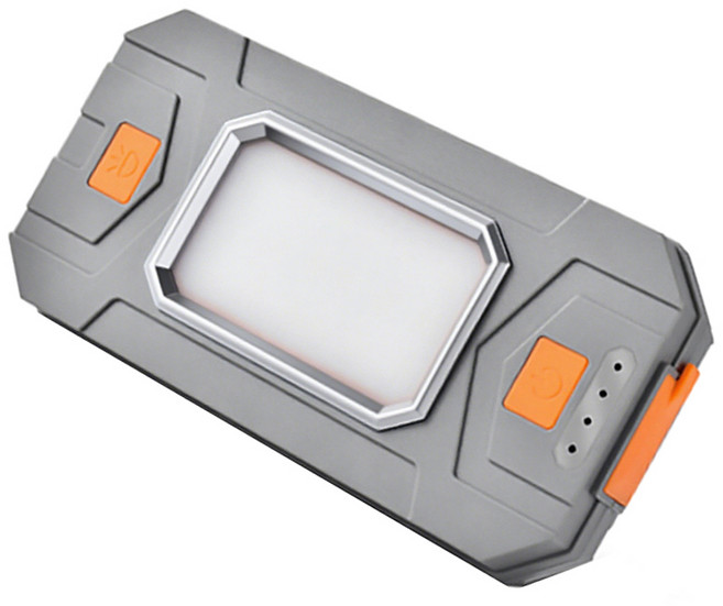 휴대용 캠핑랜턴 충전식 LED 작업등 캠핑조명 방수 자석 10000mAh, 회색, 1개