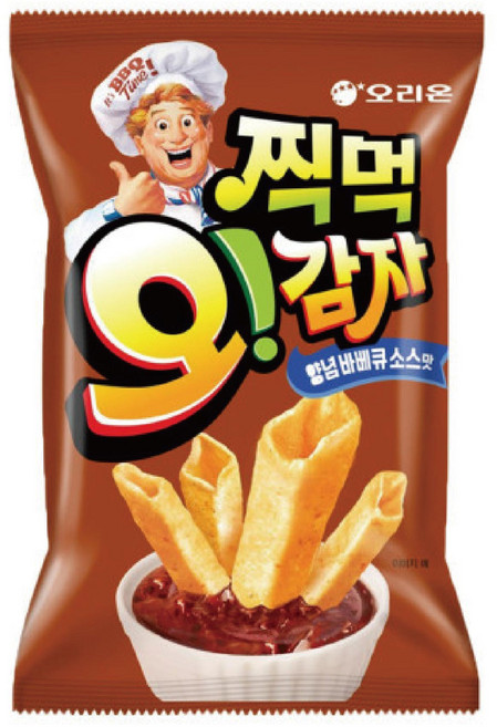 오리온 오감자 찍먹 양념바베큐 75g 한박스, 12개