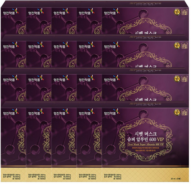 영진약품 시벳 머스크 슈퍼 알부민 600 VIP 영묘사향, 16박스, 30회분