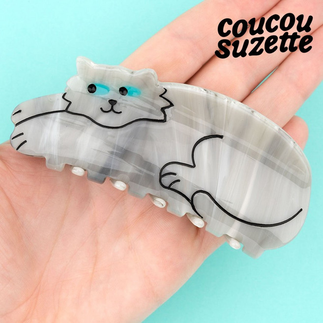 쿠쿠수제뜨 정품 고양이 헤어집게핀 Coucou Suzette