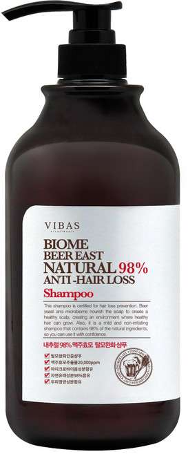 비바스 바이옴 비어이스트 탈모완화 샴푸, 1kg, 4개