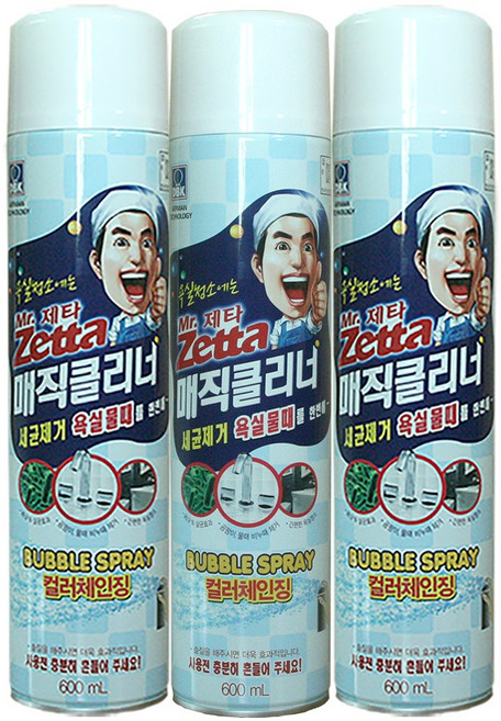 한국디비케이 제타 매직클리너, 600ml, 3개