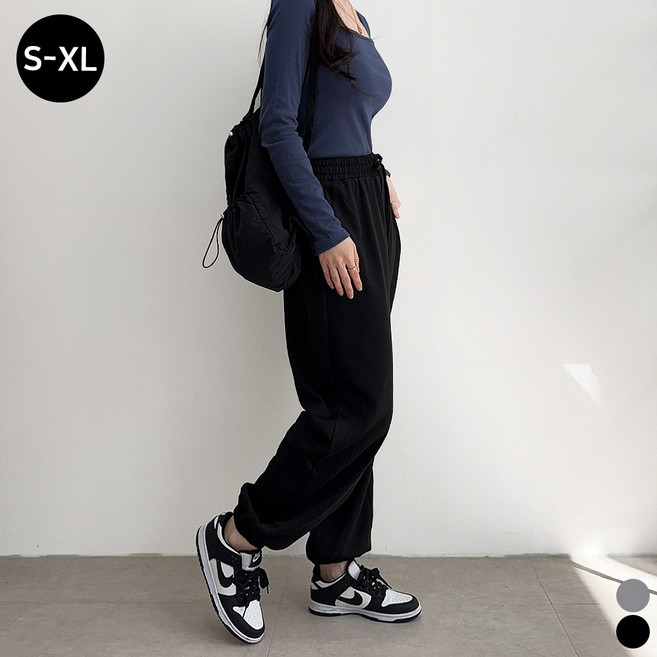 끌로이 여성 올데이 조거팬츠 키작녀 빅사이즈 밴딩팬츠 허리밴딩 조거핏 트레이닝팬츠