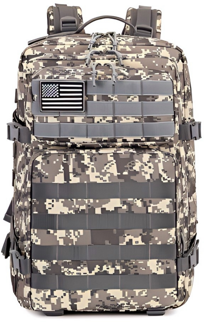 45L 대용량 아웃도어 스포츠 등산 라이딩 방수 수납 백팩, ACU