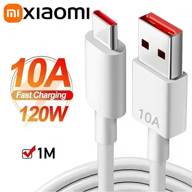 샤오미 200000mAh 파워뱅크 120W 초고속 충전 초대용량 휴대용 배터리 아이폰 용, 01 10A Cable 1M