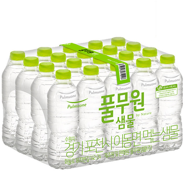 풀무원샘물 무라벨 생수, 500ml, 20개