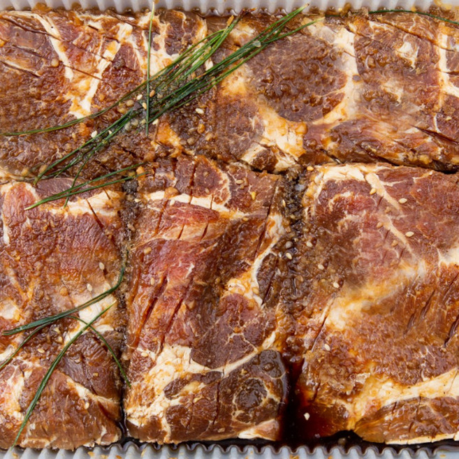 안젤라 제이 포천이동갈비 양념돼지갈비 양념소갈비 LA갈비, 1개, 1.2kg