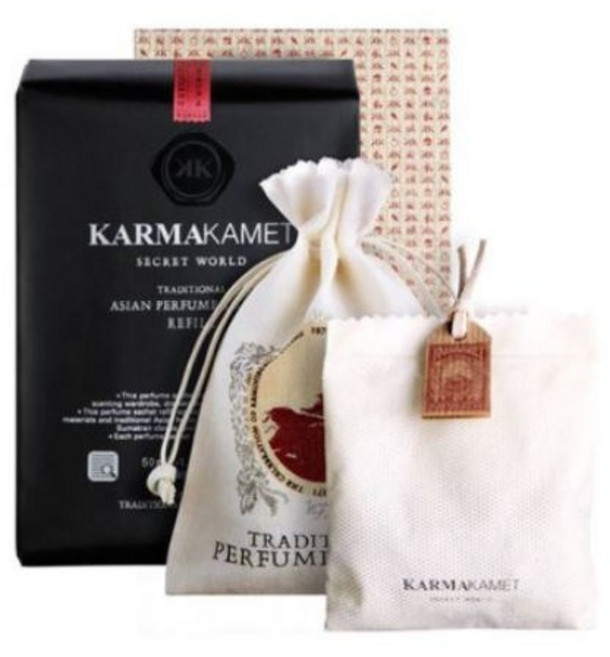 [ 방향제] Karmakamet / 카르마카멧 향수 방향제 주머니 차량용 실내용 - 리필 퍼퓸백 (1팩안에 3개 ) 150 ml (향선택 11종), French Sweet Vanilla, French Sweet Vanilla
